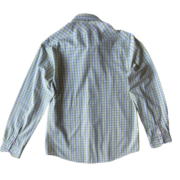 Ben Sherman Long Sleeve Button Down Shirt, Gray Yellow, Mens L - Picture 3 of 13
